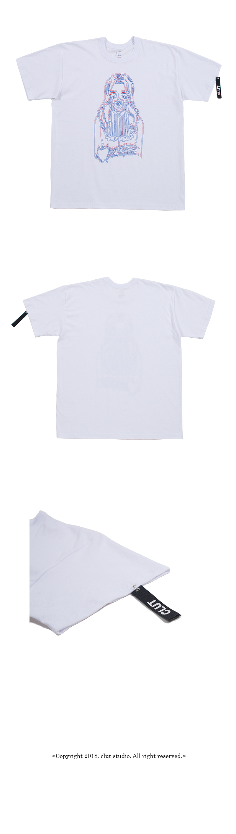 *CLUT STUDIO*02フラワーガールTシャツ-ホワイト | 詳細画像5