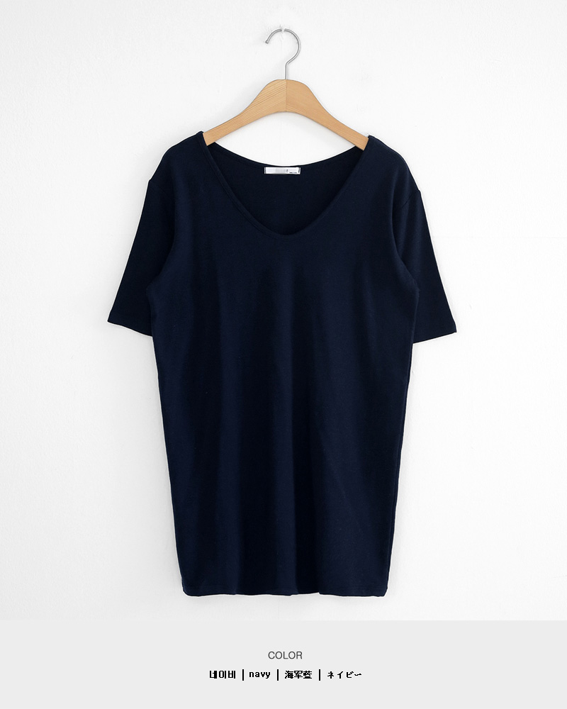 テンセル混UネックTシャツ・全6色 | DHOLIC | 詳細画像34