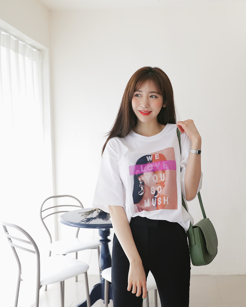 <font color=red><b>○雑誌掲載商品○</b></font>ボクシースクエアプリントTシャツ・全3色 | DHOLIC | 詳細画像2