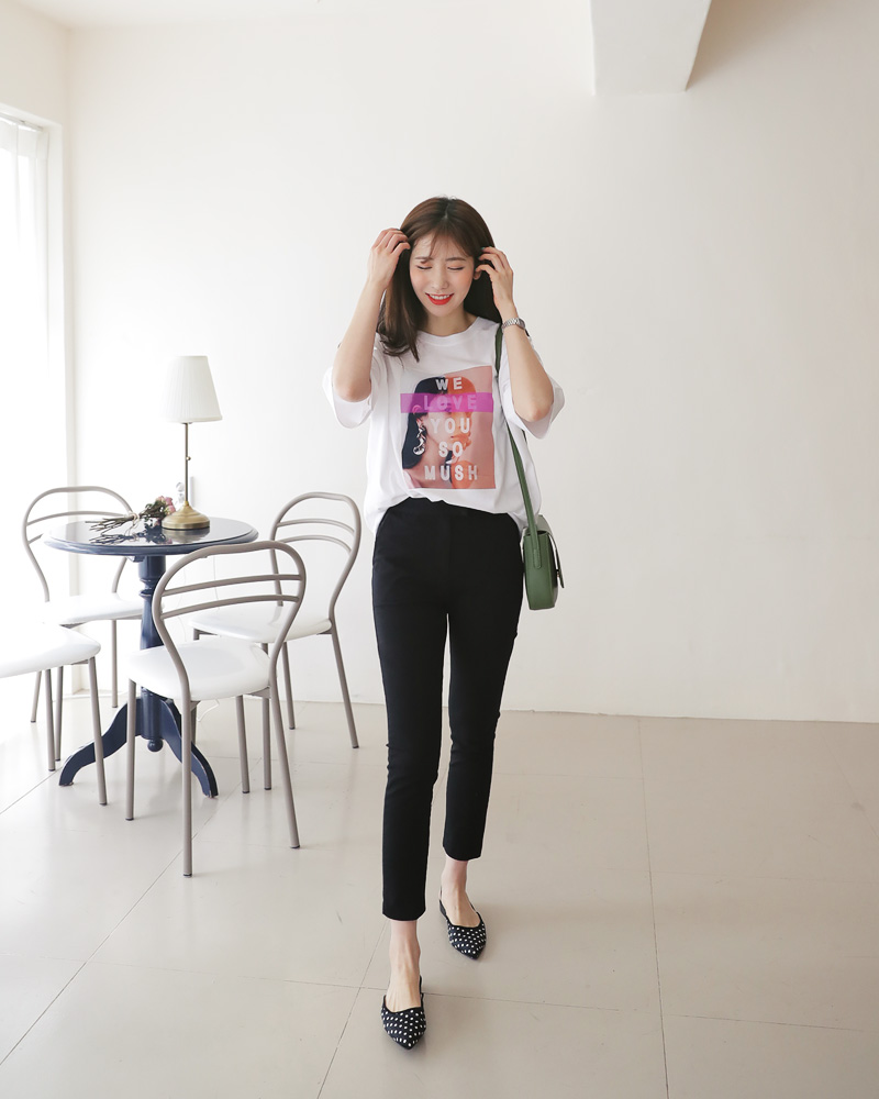 <font color=red><b>○雑誌掲載商品○</b></font>ボクシースクエアプリントTシャツ・全3色 | DHOLIC | 詳細画像3
