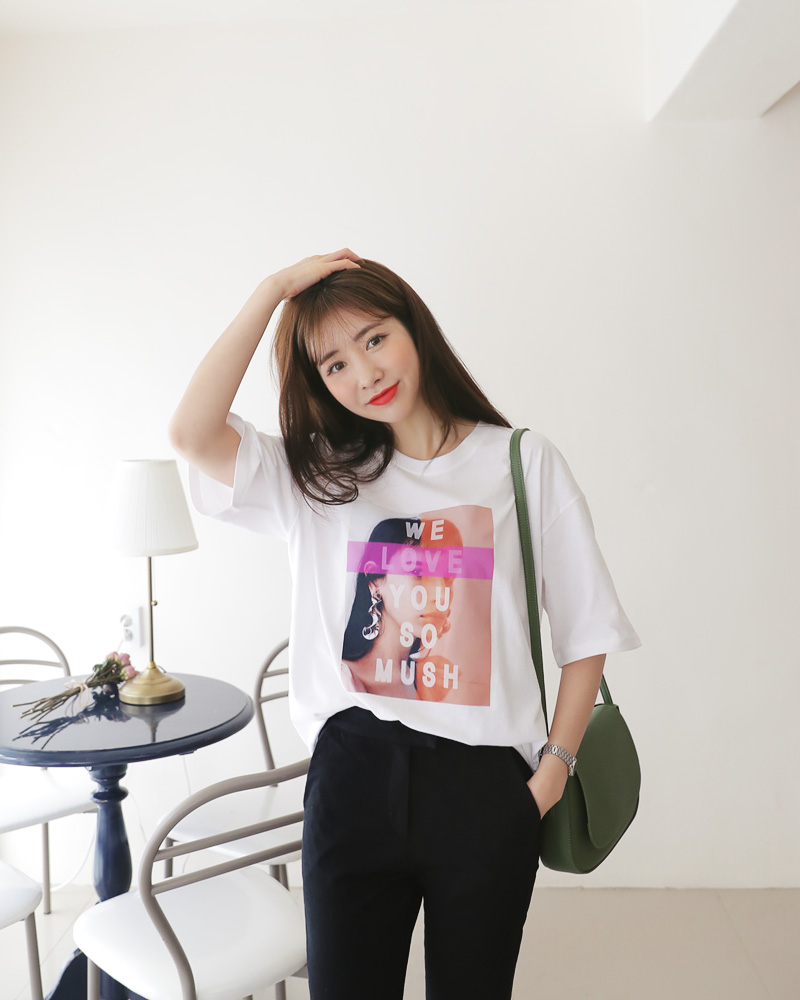 <font color=red><b>○雑誌掲載商品○</b></font>ボクシースクエアプリントTシャツ・全3色 | DHOLIC | 詳細画像5