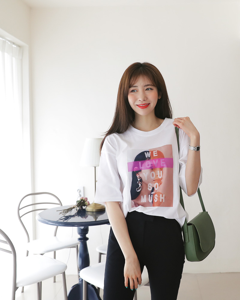 <font color=red><b>○雑誌掲載商品○</b></font>ボクシースクエアプリントTシャツ・全3色 | DHOLIC | 詳細画像8