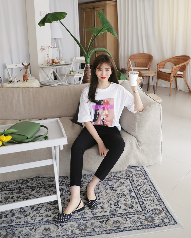 <font color=red><b>○雑誌掲載商品○</b></font>ボクシースクエアプリントTシャツ・全3色 | DHOLIC | 詳細画像9