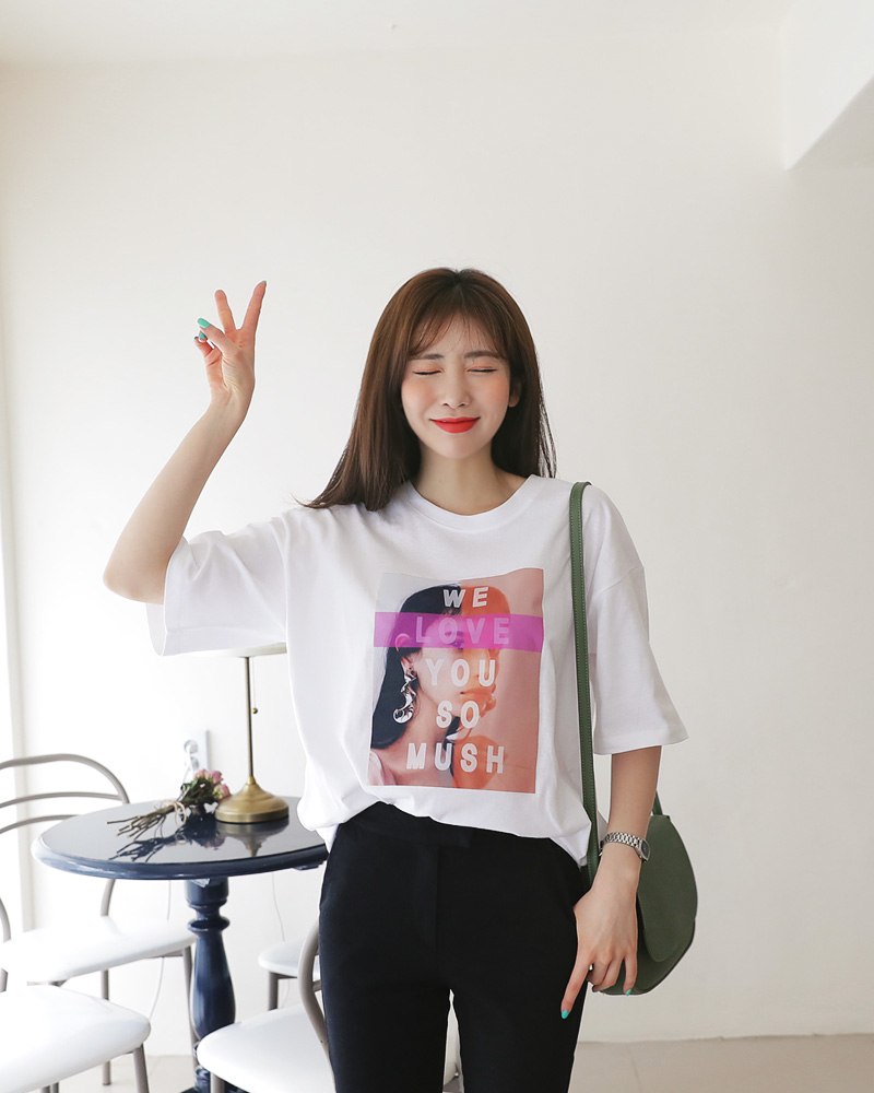 <font color=red><b>○雑誌掲載商品○</b></font>ボクシースクエアプリントTシャツ・全3色 | DHOLIC | 詳細画像14
