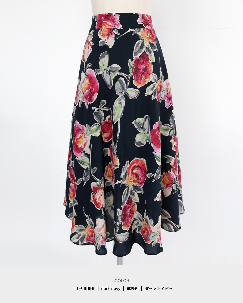 フローラルフレアロングスカート・全2色 | DHOLIC | 詳細画像13
