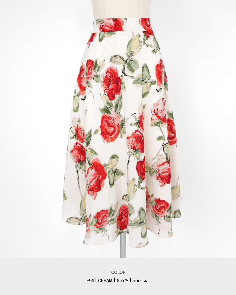 フローラルフレアロングスカート・全2色 | DHOLIC | 詳細画像14