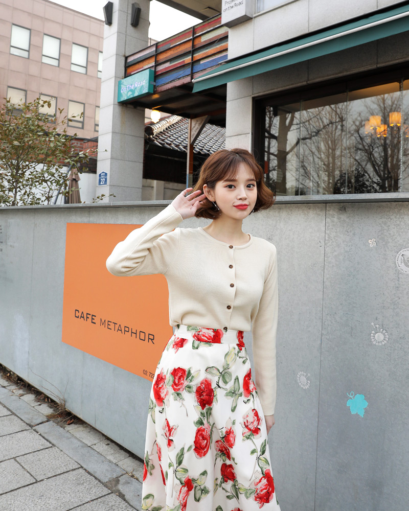 フローラルフレアロングスカート・全2色 | DHOLIC | 詳細画像8