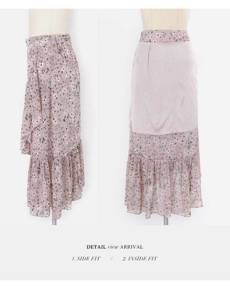 ラッフル花柄ロングスカート・全2色 | DHOLIC | 詳細画像12
