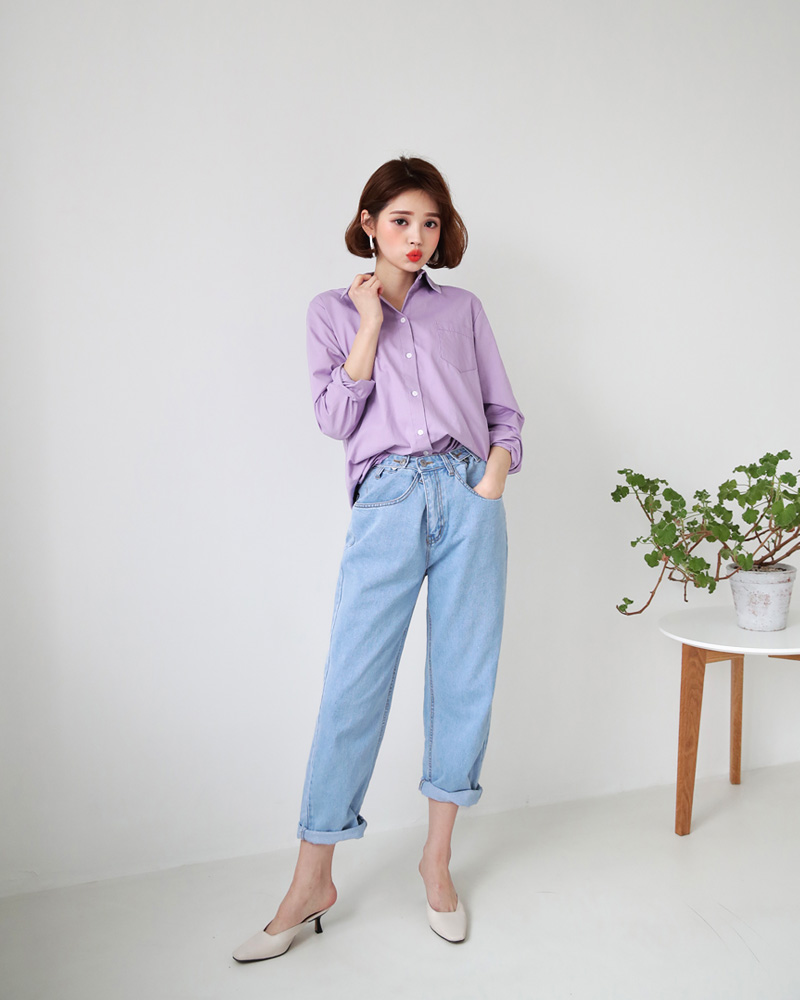 <font color=red><b>○雑誌掲載商品○</b></font>ウエストボタンワイドデニムパンツ・全2色 | DHOLIC | 詳細画像5