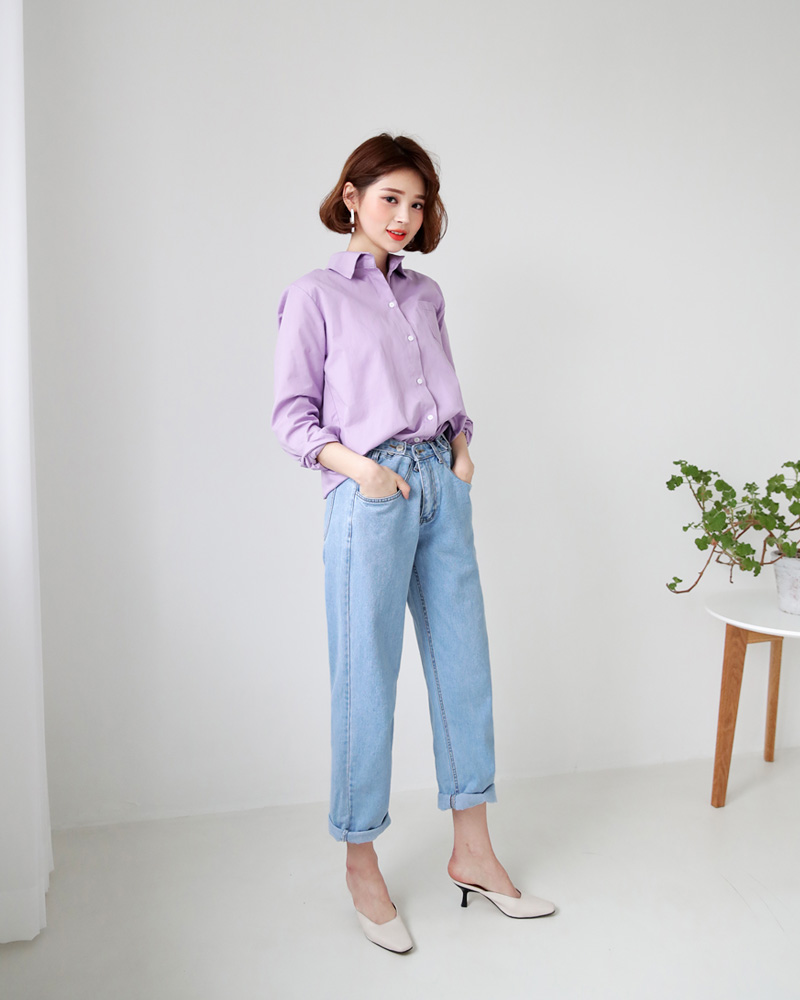 <font color=red><b>○雑誌掲載商品○</b></font>ウエストボタンワイドデニムパンツ・全2色 | DHOLIC | 詳細画像9