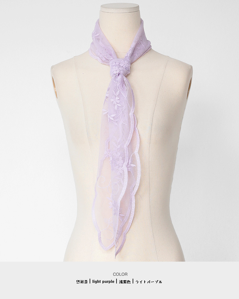 フラワー刺繍シアースカーフ・全6色 | DHOLIC PLUS | 詳細画像19