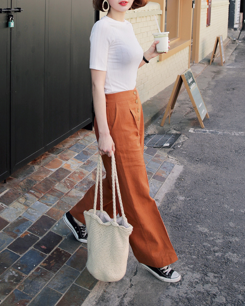 ショートスリーブリブTシャツ・全4色 | DHOLIC | 詳細画像4