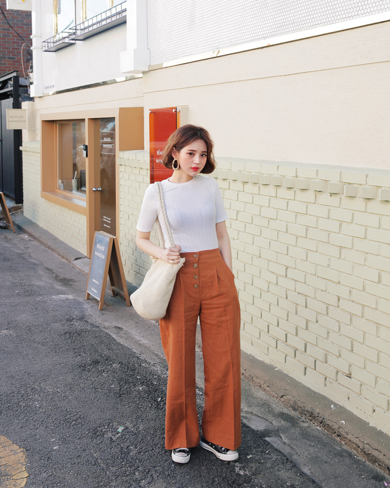 ショートスリーブリブTシャツ・全4色 | DHOLIC | 詳細画像15