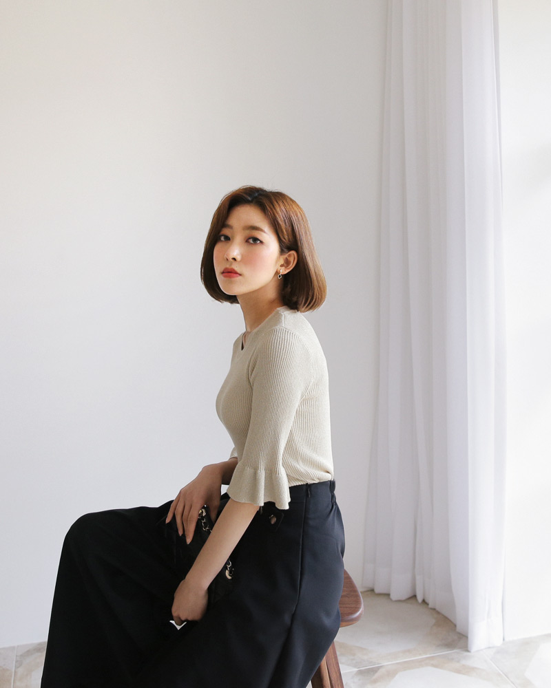 ラッフルスリーブグリッターニット・全2色 | DHOLIC PLUS | 詳細画像10