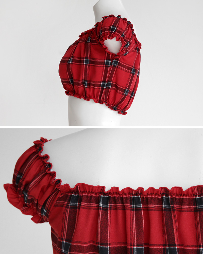 ヘアスカーフSETシャーリングチェックビキニ・全3色 | DHOLIC | 詳細画像37