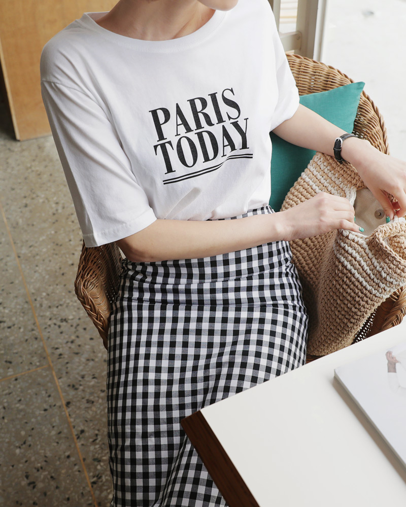 PARIS TODAYラウンドTシャツ・全3色 | DHOLIC | 詳細画像3