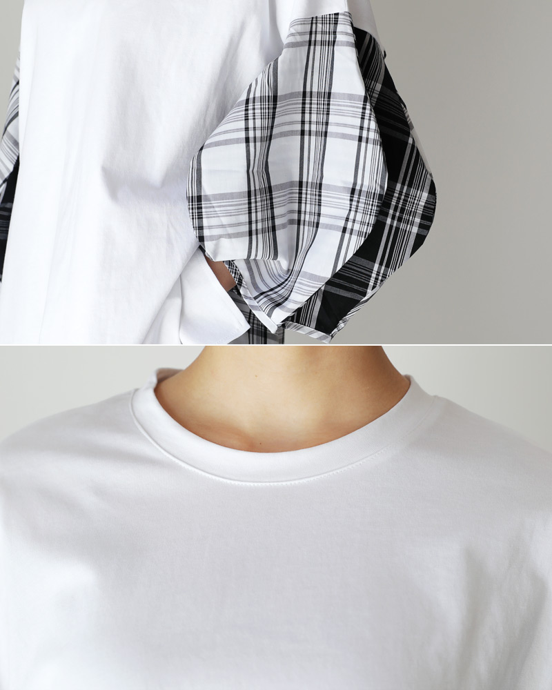 チェックコントラストTシャツ・全2色 | DHOLIC PLUS | 詳細画像20