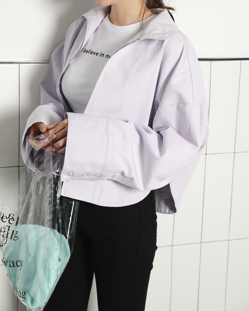 ショートジップアップジャケット&バックゴムミニスカートSET・全2色 | DHOLIC | 詳細画像17
