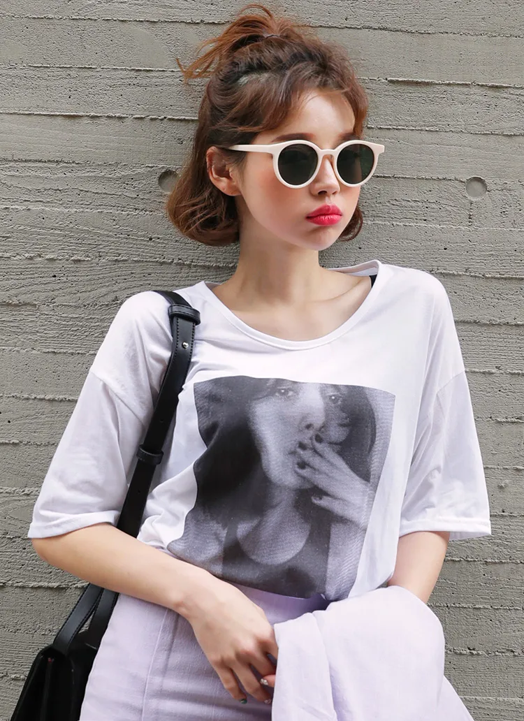 ハーフスリーブプリントTシャツ・全4色 | DHOLIC | 詳細画像1