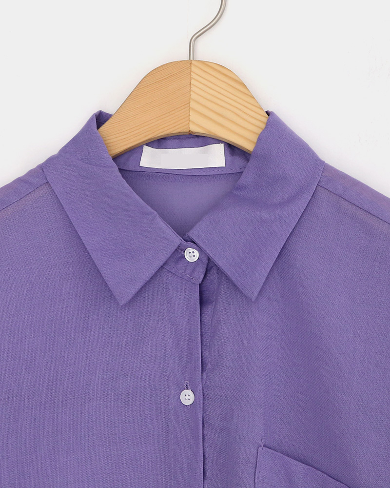 ワンポケットコットンシャツ・全6色 | DHOLIC | 詳細画像34