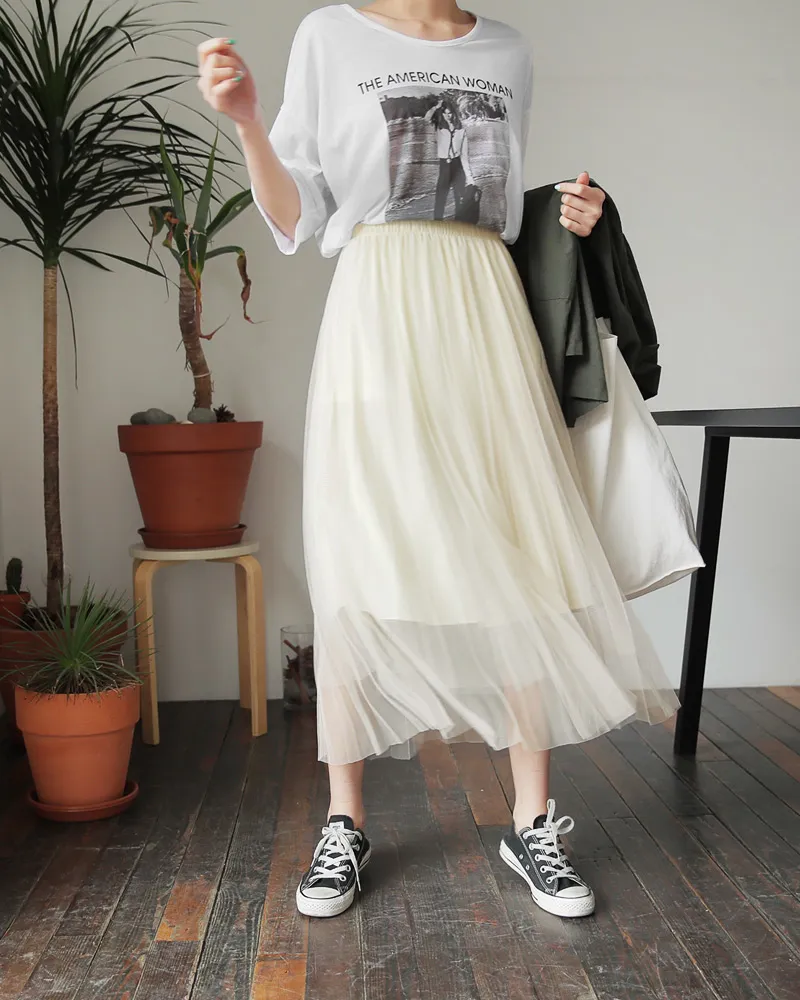 プリーツチュールスカート・全4色 | レディースファッション通販 - DHOLIC 