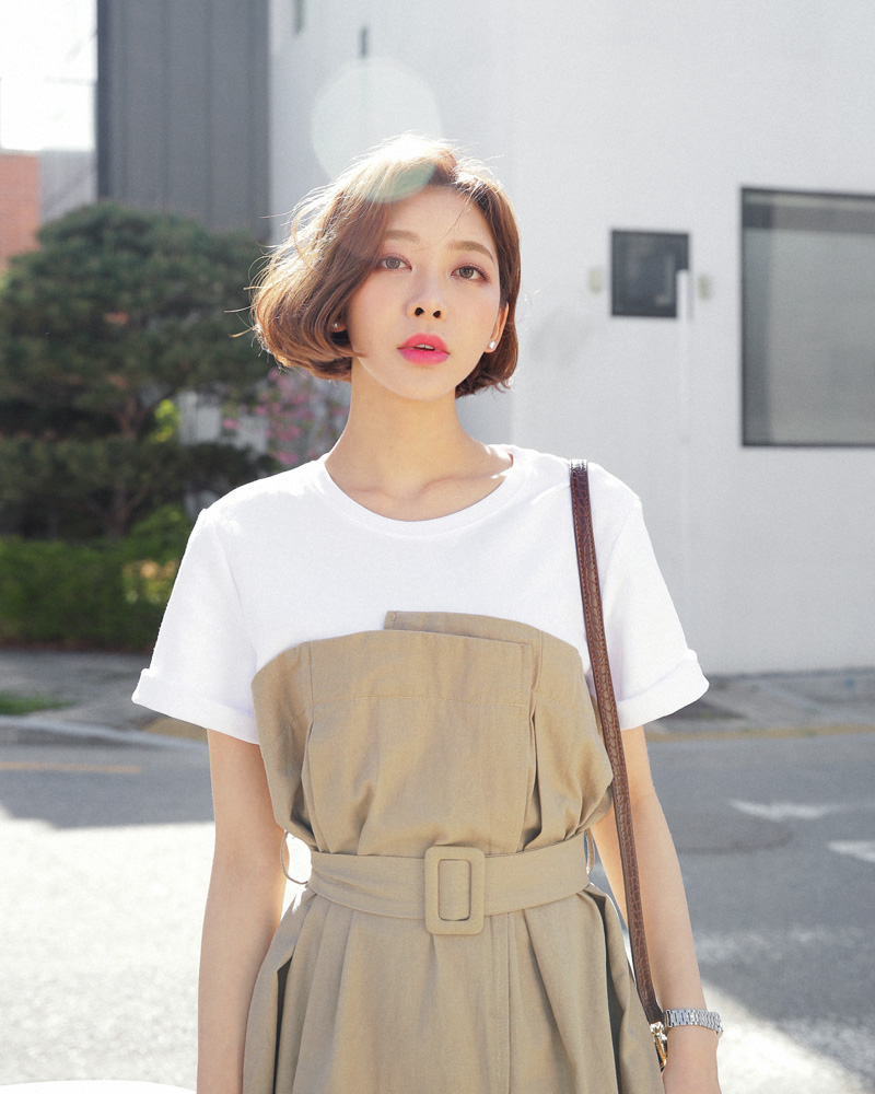 Tシャツレイヤードワンピース&ベルトSET・全2色 | DHOLIC PLUS | 詳細画像25