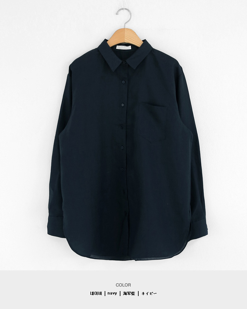 リネンワンポケットシャツ・全5色 | DHOLIC | 詳細画像30