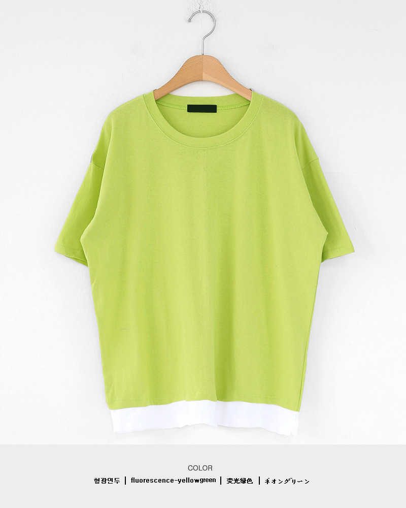レイヤードヘムTシャツ&ワイドパンツSET・全4色 | DHOLIC | 詳細画像23