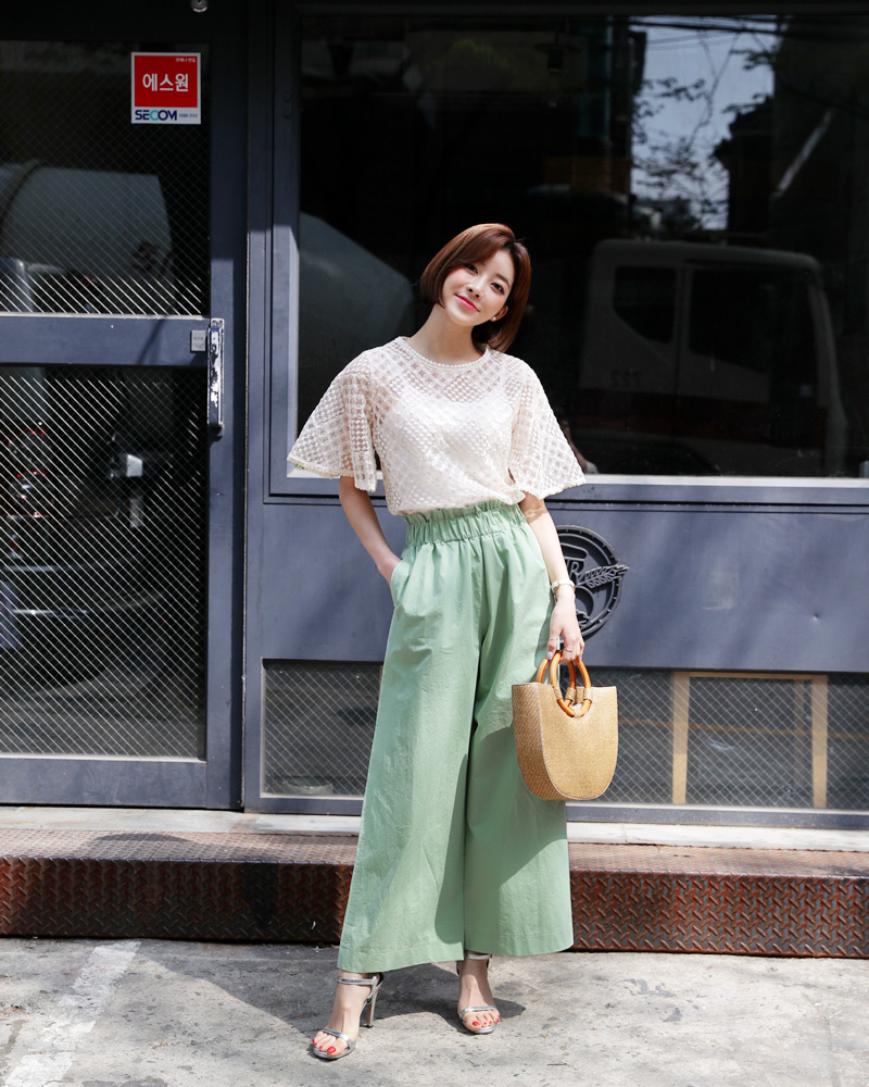 キャミSETフレアスリーブレースブラウス・全1色 | DHOLIC PLUS | 詳細画像3