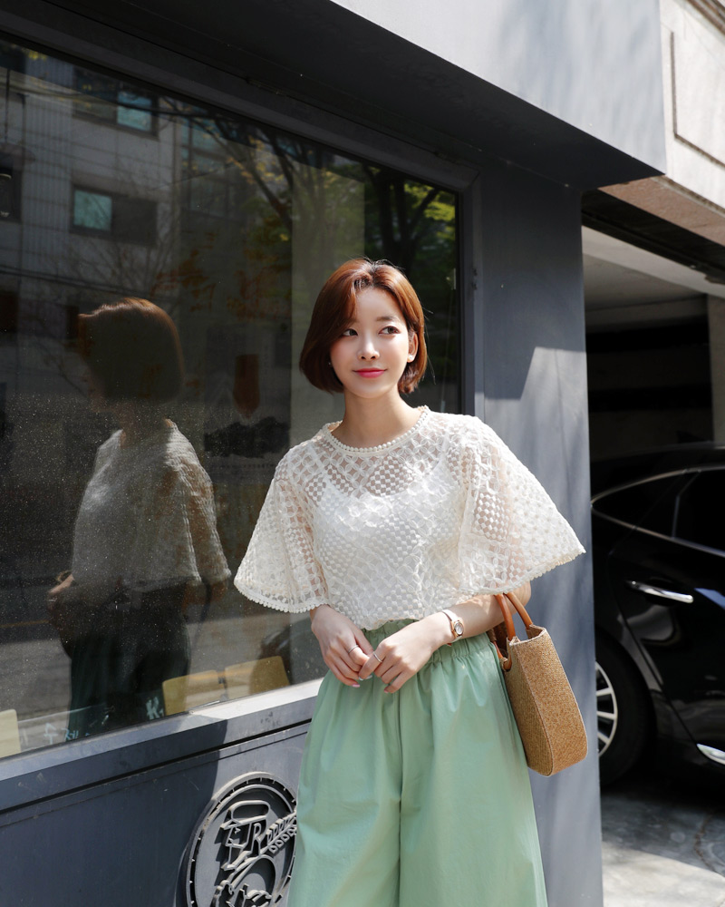 キャミSETフレアスリーブレースブラウス・全1色 | DHOLIC PLUS | 詳細画像16