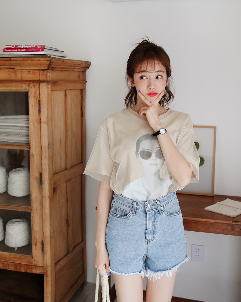 メッシュレイヤードプリントTシャツ・全3色 | DHOLIC | 詳細画像17