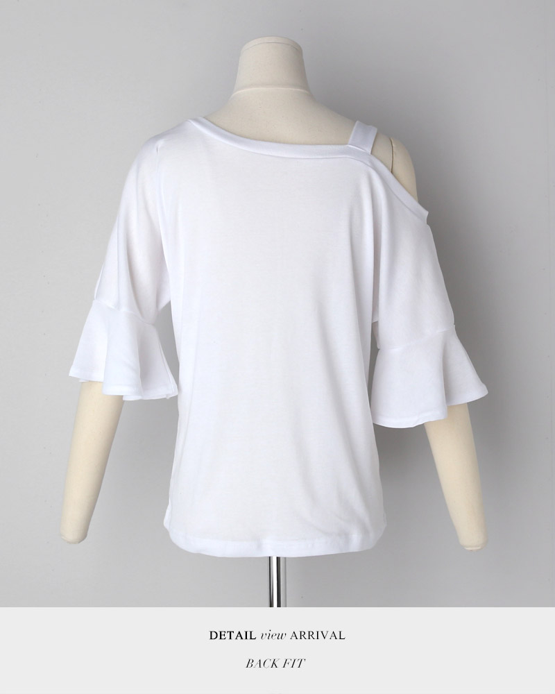 ワンショルダーラッフルTシャツ・全4色 | DHOLIC | 詳細画像23