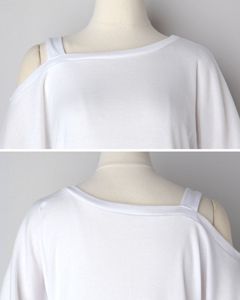 ワンショルダーラッフルTシャツ・全4色 | DHOLIC | 詳細画像24