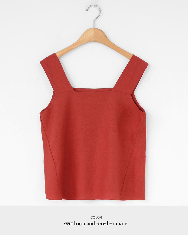 リネン混スクエアスリーブレス&ワイドパンツSET・全4色 | DHOLIC | 詳細画像43