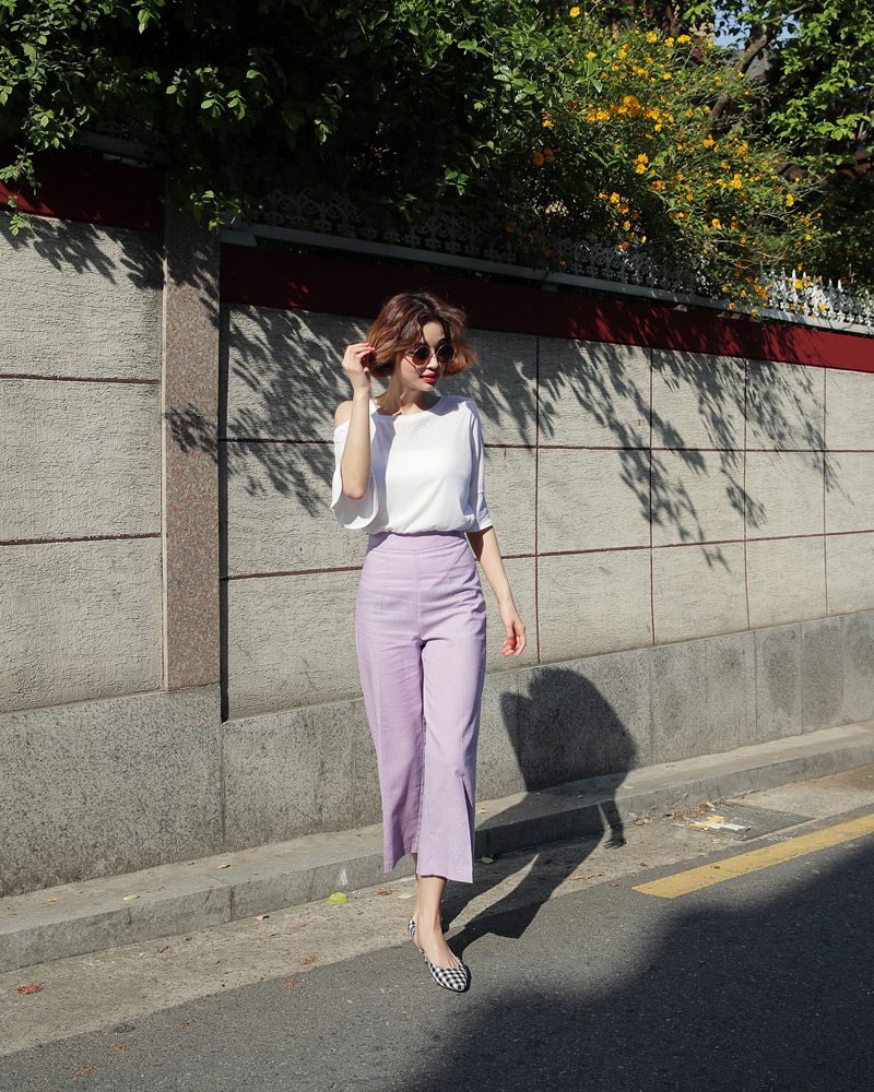 リネン混スクエアスリーブレス&ワイドパンツSET・全4色 | DHOLIC | 詳細画像31