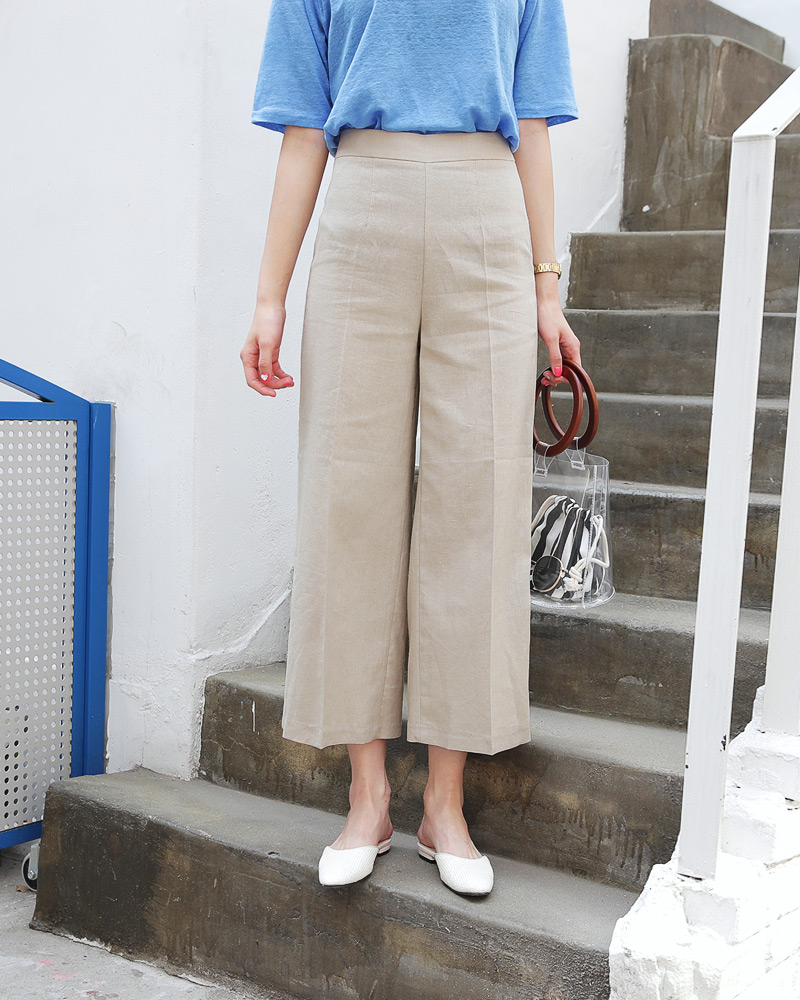 リネン混スクエアスリーブレス&ワイドパンツSET・全4色 | DHOLIC | 詳細画像38
