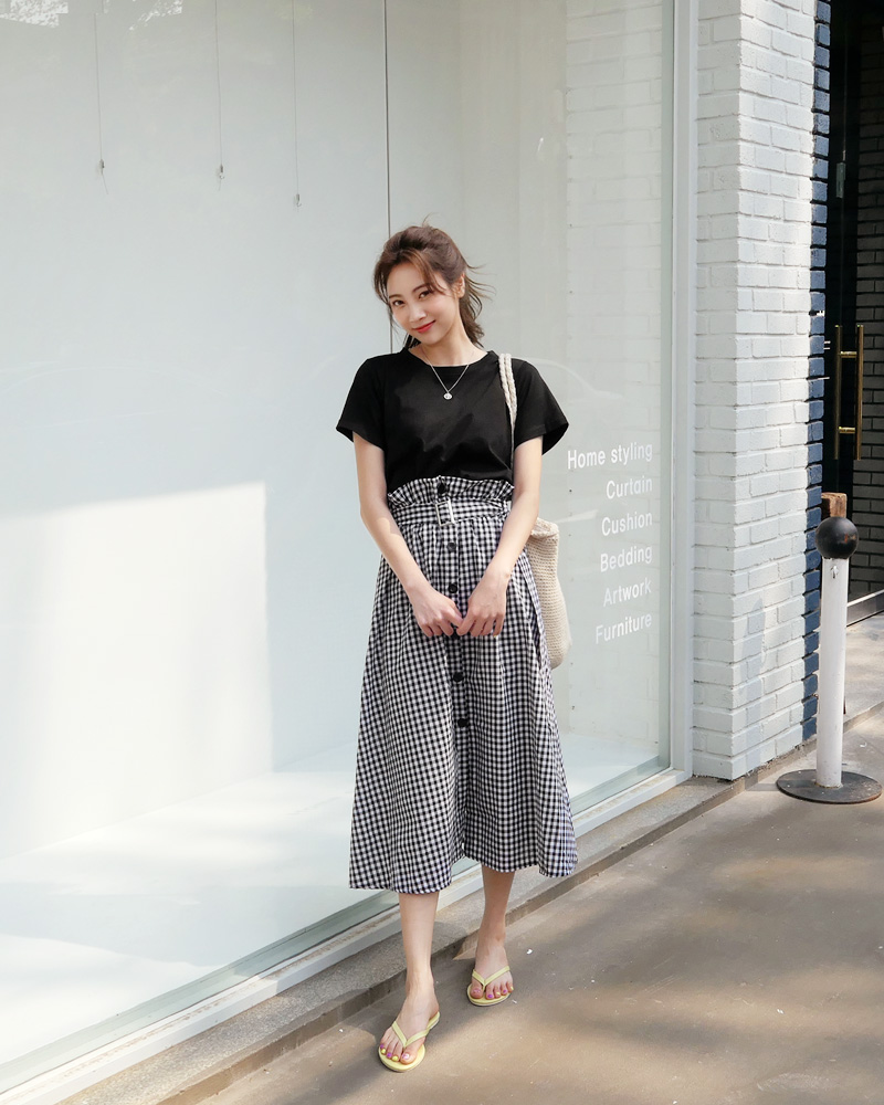 2TYPEベルト付スカート&TシャツSET・全2色 | DHOLIC | 詳細画像15