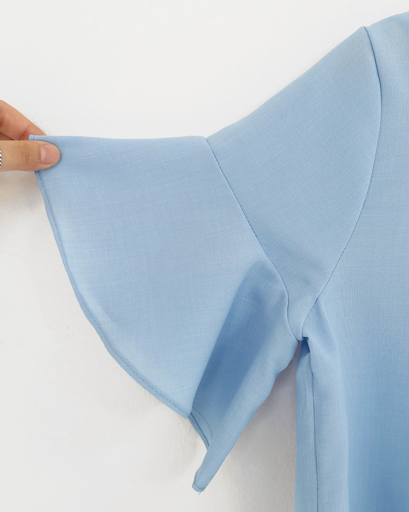 ラウンドラッフルスリーブブラウス・全5色 | DHOLIC | 詳細画像35