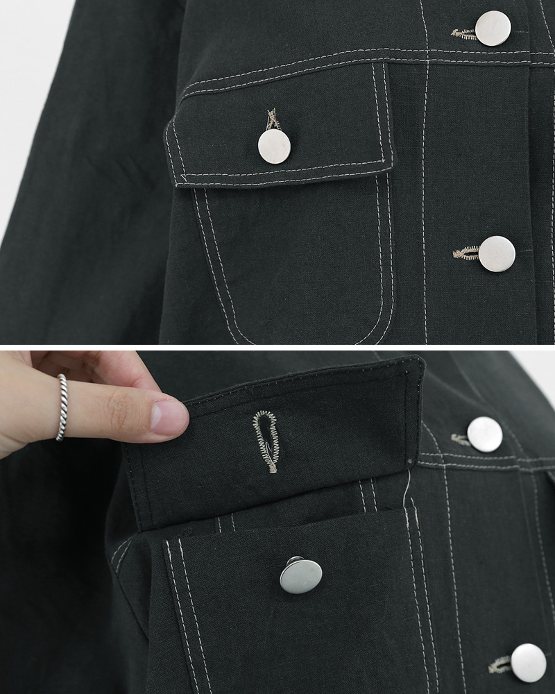 リネン混ツーポケットジャケット&タイトミニスカートSET・全2色 | DHOLIC | 詳細画像31