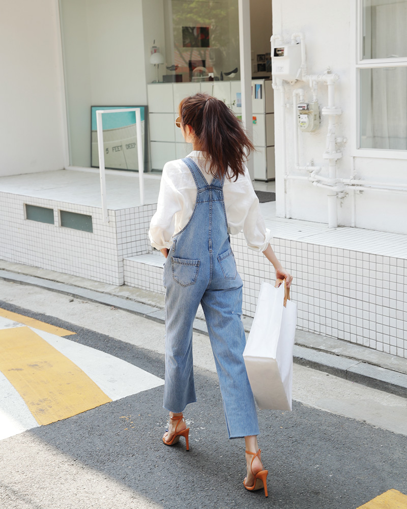 カットオフデニムサロペット・全1色 | DHOLIC | 詳細画像6