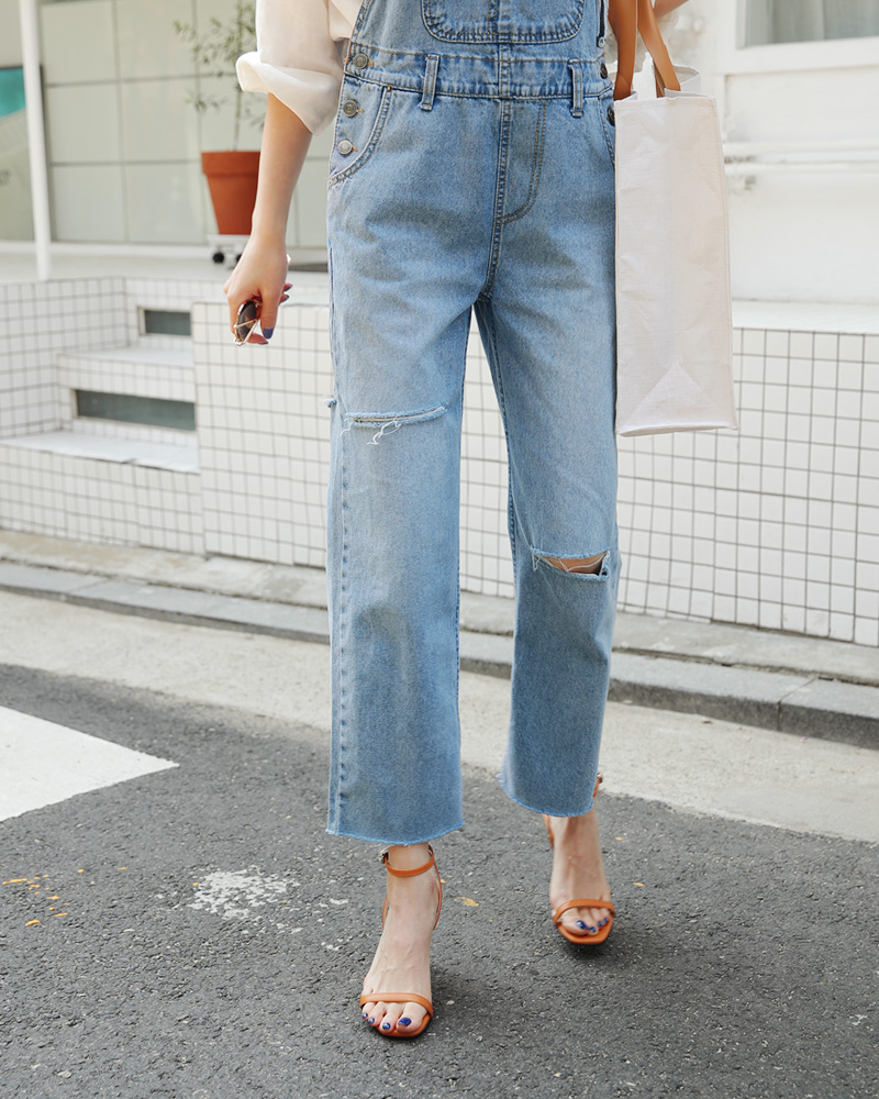 カットオフデニムサロペット・全1色 | DHOLIC | 詳細画像7