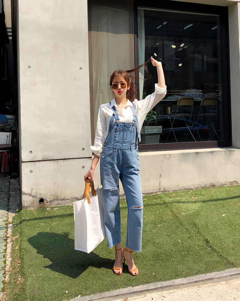 カットオフデニムサロペット・全1色 | DHOLIC | 詳細画像10