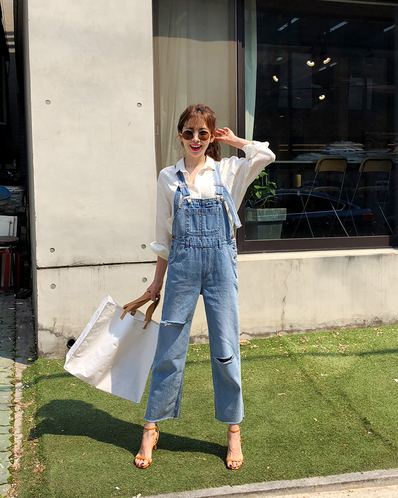 カットオフデニムサロペット・全1色 | DHOLIC | 詳細画像11