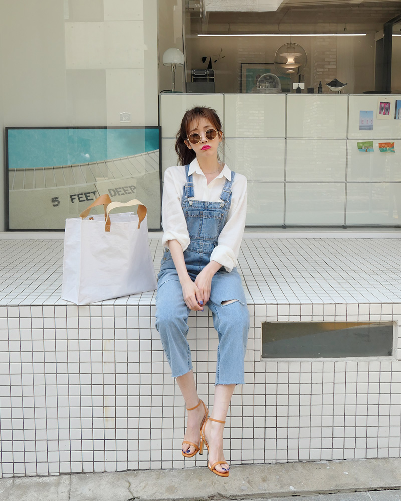 カットオフデニムサロペット・全1色 | DHOLIC | 詳細画像13