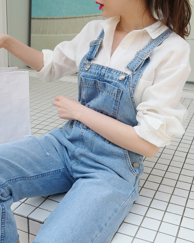 カットオフデニムサロペット・全1色 | DHOLIC | 詳細画像14