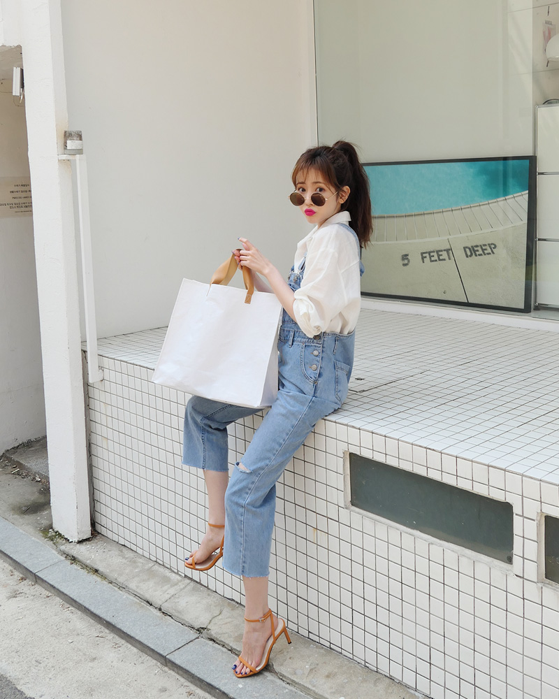 カットオフデニムサロペット・全1色 | DHOLIC | 詳細画像17