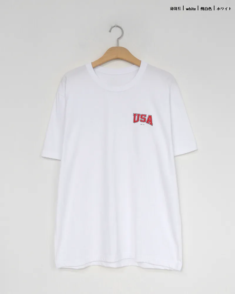 USAロゴプリント半袖Tシャツ・全2色 | 詳細画像16