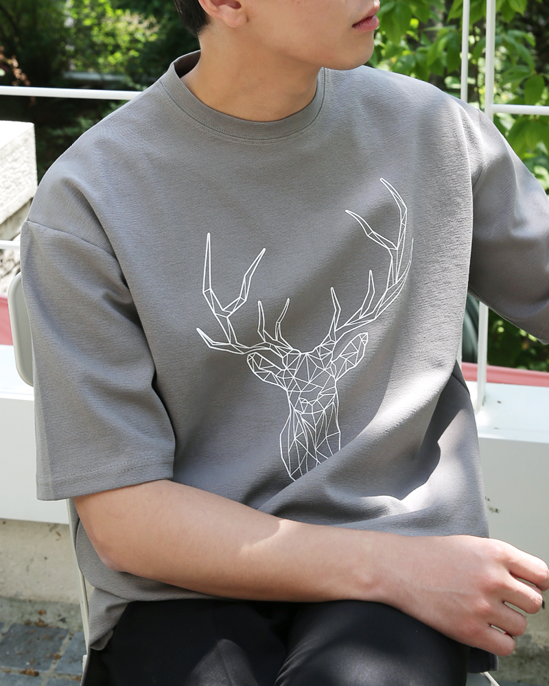 DEERプリント半袖Tシャツ・全5色 | 詳細画像4