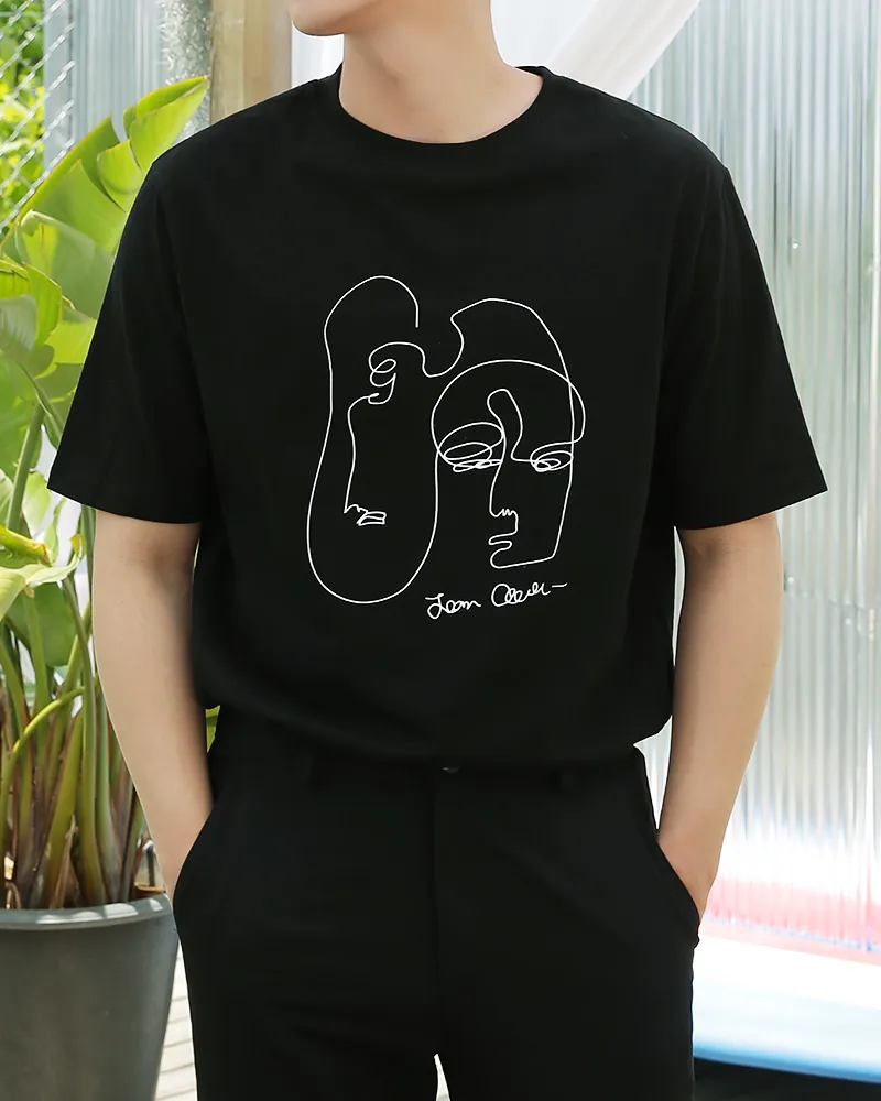 ユニークフェイスイラストTシャツ・全2色 | 詳細画像12