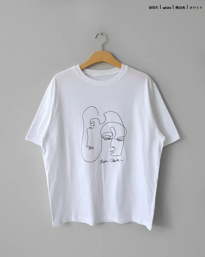 ユニークフェイスイラストTシャツ・全2色 | 詳細画像18